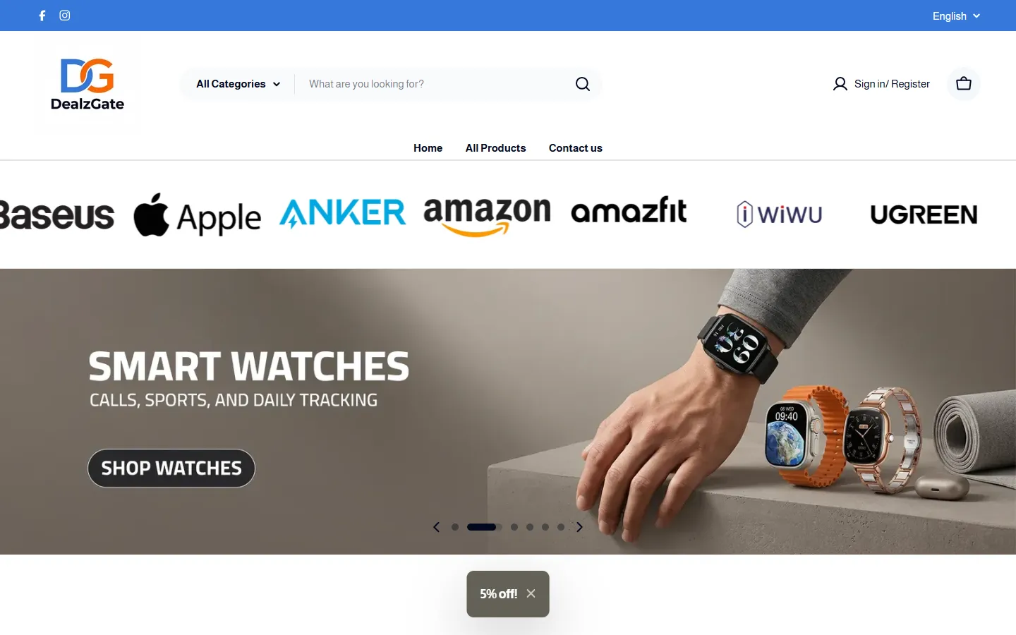 DealzGate Plataforma Shopify – Electrónica y accesorios