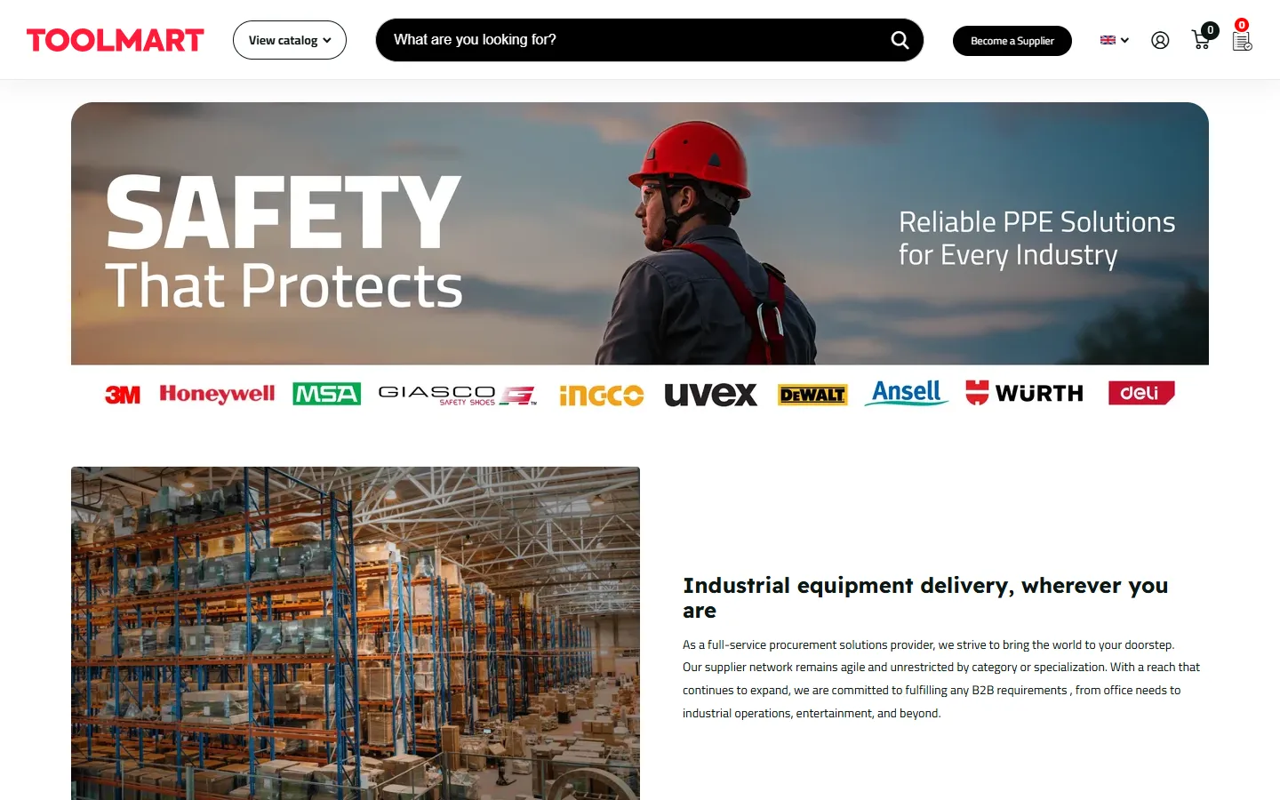 Toolmart Plateforme Shopify (anciennement Magento) – Outillage et équipement industriels